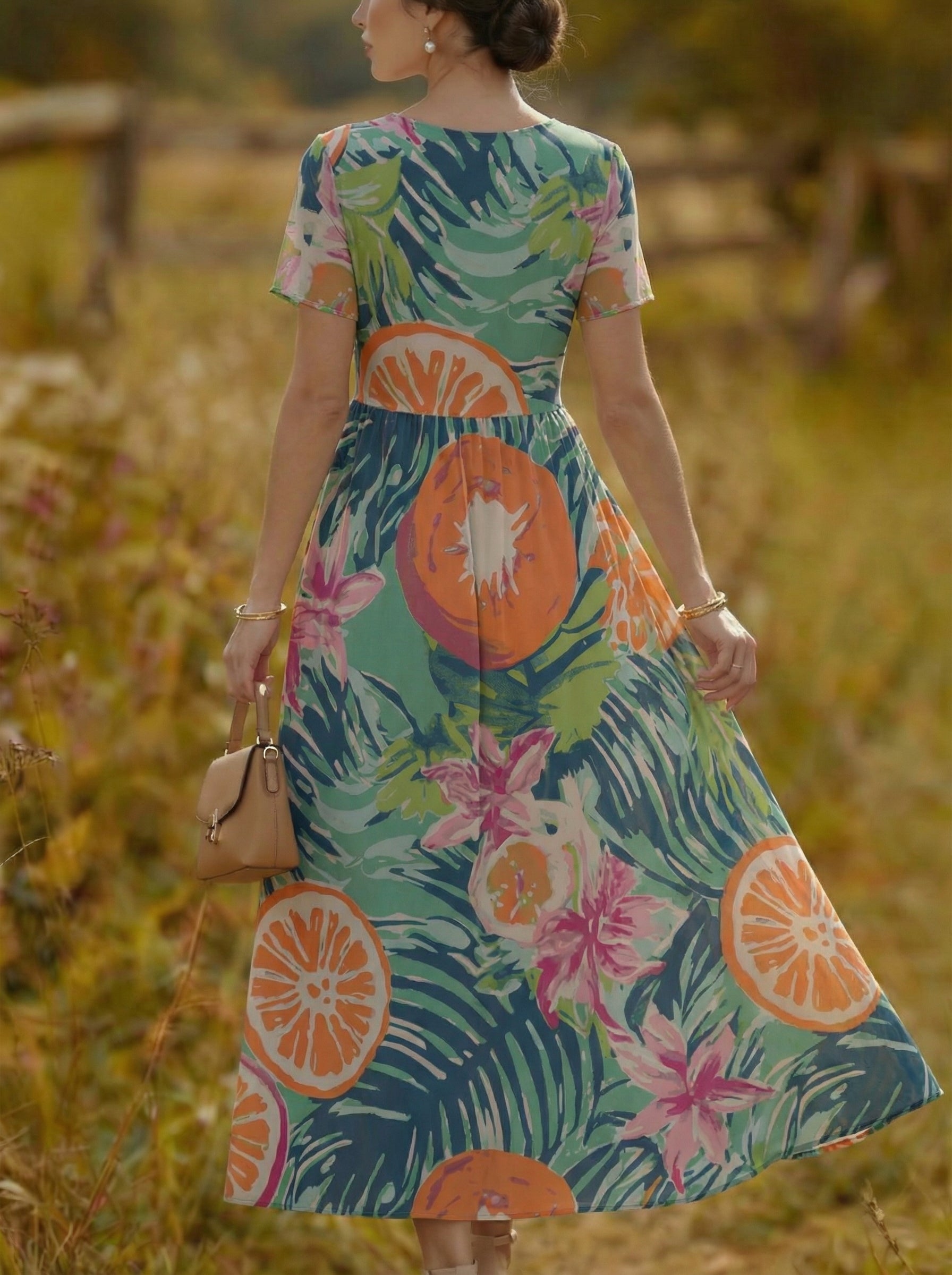 A 字宽松版短袖连衣裙