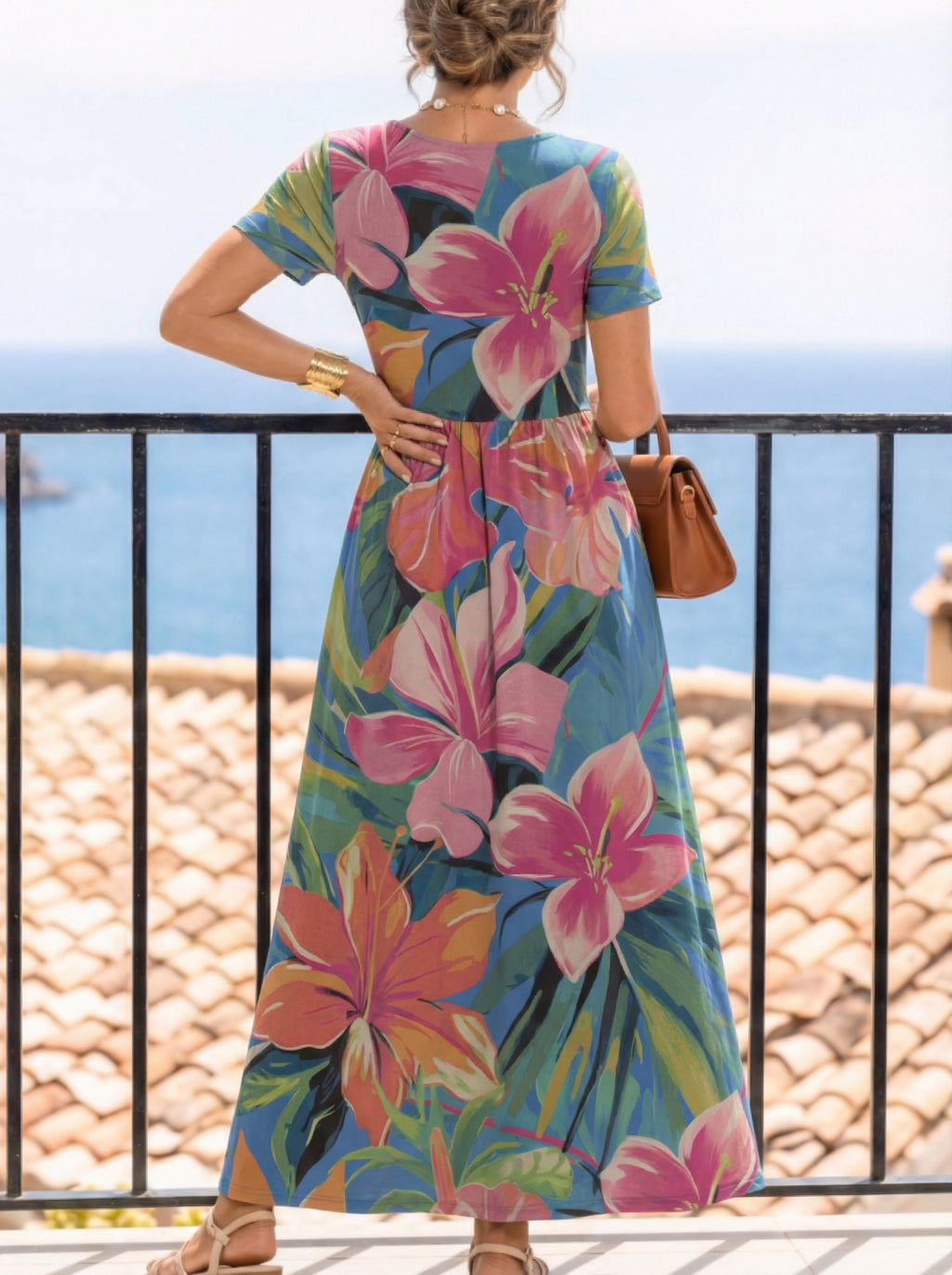 A 字宽松版短袖连衣裙